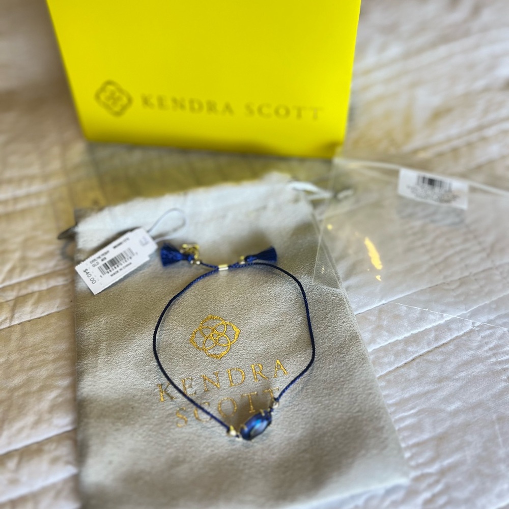 Kendra Scott Everlyne Navy Chord Bracelet